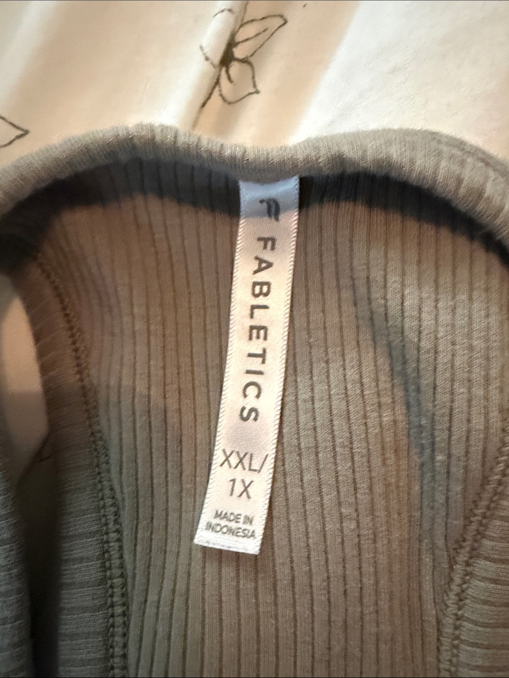 Fabletics Ribbed Racerback Tank Top - Taupe - Picture 2 of 2